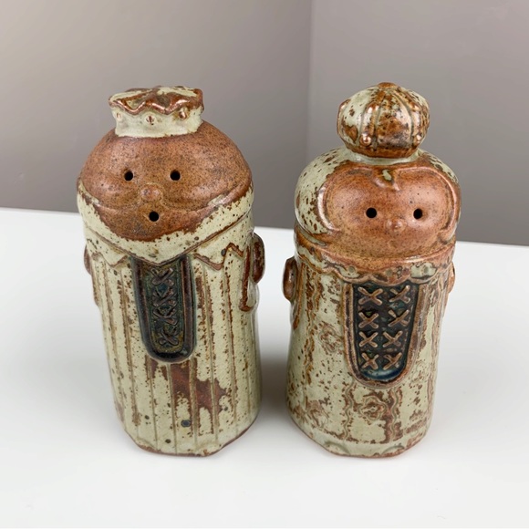 knobler Dining Vintage Knobler Japan King Queen Earthenware Pepper